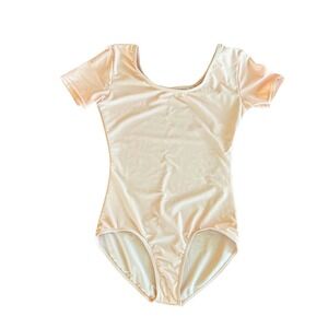 Theatricals Ballet Pink Lined Leotard Short Sleeve Kids Child M